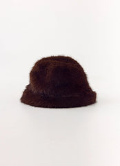 Gorro de Pelo Sintético Nicolette - Chocolate