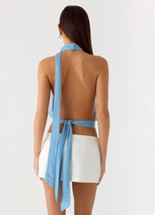 Top halter Cantrall - Azul