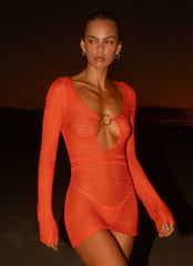 Minivestido de ganchillo Sunriser - Rojo