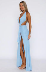 Vestido Longo Frente Única Dance With Me Azul Claro