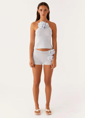 Top de ganchillo Maia Rose - Azul bebé