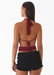 Top de malla Sawyer - Granate