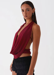 Top de malla Sawyer - Granate