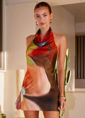 Minivestido Iridessa - Estampa Floral Sombria