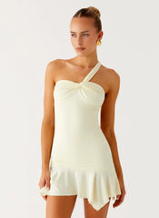 Minivestido corto Not Your Fan - Amarillo