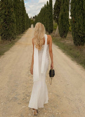 Maxivestido Bajo La Pagoda - Lunares Blancos