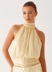 Blusa de Chiffon Willow - Amarela