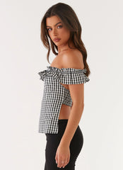 Gwyneth Top - Xadrez Vichy Preto