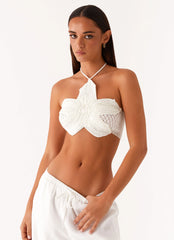 Top de crochet Palmilla - Blanco