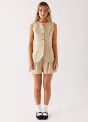 Pantalones cortos sastre estilo Siena - Beige