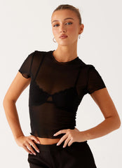 Camiseta Dalton em Mesh - Preta