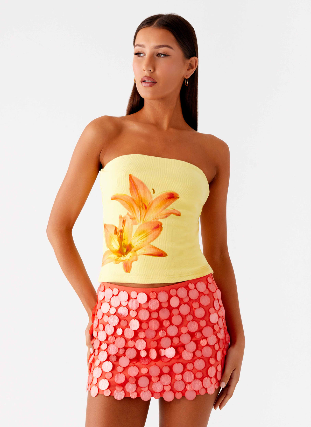Top Tomara que Caia Danta - Amarelo