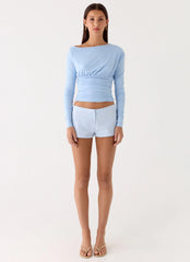 Top de manga larga Liana - Azul