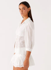 Top Frida Bordado - Branco