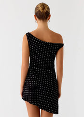 Minivestido Delirante - Lunares Negros