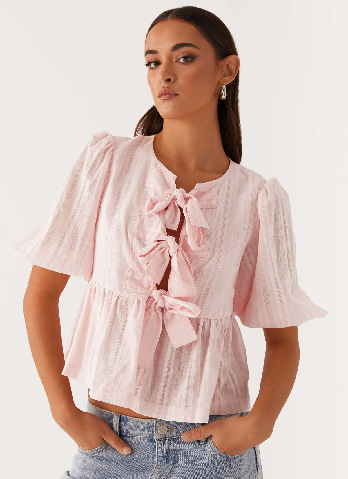 Top con lazo Western Wind - Rosa