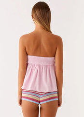 Top tomara que caia Cassie - Rosa