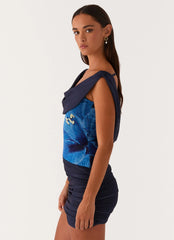 Minivestido Good Fortune - Azul marino