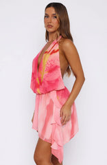 Minivestido Halter Time Of My Life Estampa Floral