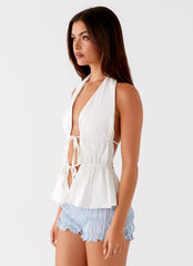 Top Cropped Saige - Branco