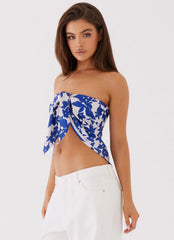 Top Cachecol Chelsea - Floral Azul