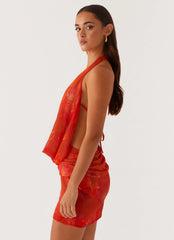 Minivestido Elysia Chiffon - Âmbar
