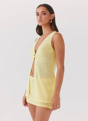 Top de punto Capri Glow - Amarillo canario