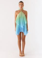 Minivestido Twin Flame - Ombre Marino