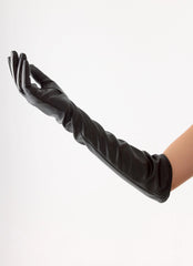 Guantes de piel sintética Attalina - Negro
