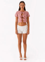 Blusa Pandora - Vichy Rojo