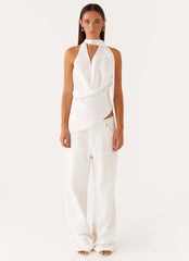 Top Halter Nina con Pañuelo - Blanco