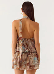 Minivestido Rhodanthe de talle bajo - Desert Blur