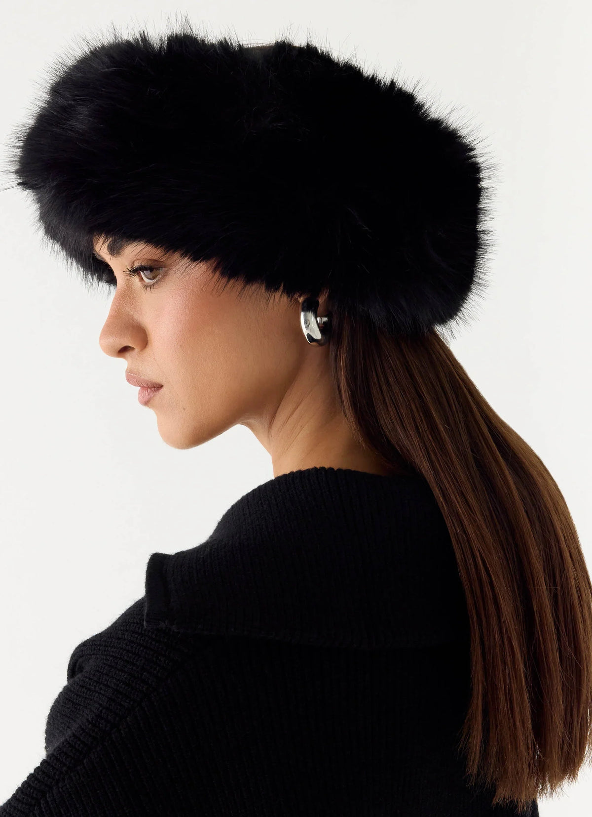 Tiara de Pelo Sintético North Pole - Preta