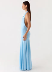 Vestido largo Sorrento Sunsets - Azul hielo