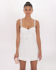 LACE STRAP DRESS WITH BOW DETAIL