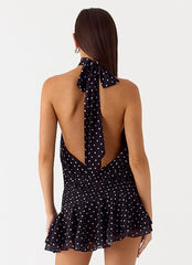 Minivestido Willow Chiffon - Poá Preto