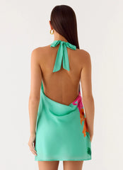 Minivestido Halia Cowl - Estampa Jungle Bloom