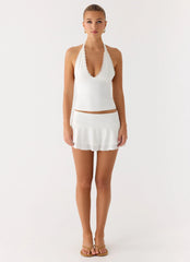 Illuminate Halter Top - White