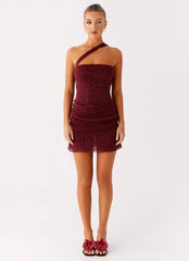 Minivestido de malla Misty - Granate