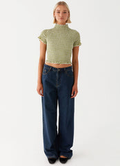 Cleo Tee - Cuadros Vichy Kaki