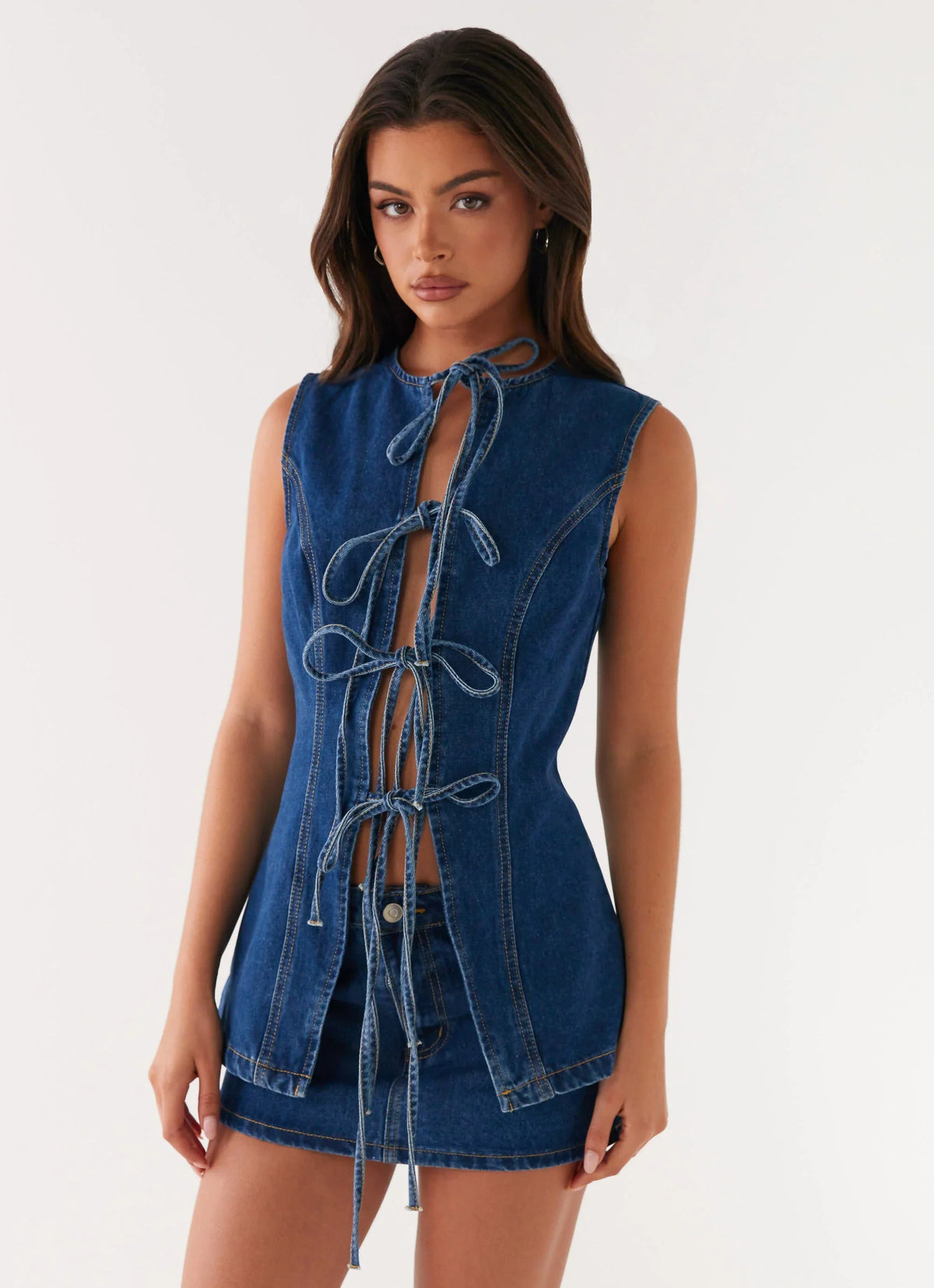Blusa Jeans Wish You Luck - Azul Escuro