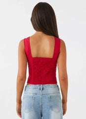 Blusa de Linho Notas de um Poeta - Vermelha