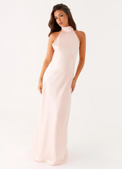 Vestido largo sin espalda Siani - Rosa