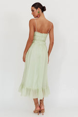 Vestido largo Maidens Tie Accent salvia