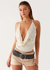 Top sin espalda Zira - Beige claro