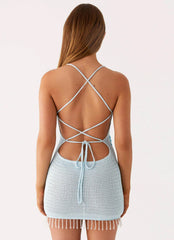 Minivestido Saltwater Mist - Azul