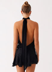 Minivestido de gasa Willow - Negro