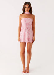 Minivestido com Lenço Tomara que Caia Kiesha - Rosa