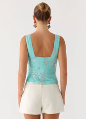 Blusa Leone - Aqua