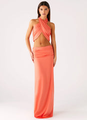 Top transpassado Coletta - Coral